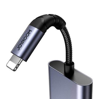 2-in-1 Audio adapter Joyroom SY-L02 Lightning to Double Lightning (black) - Kotikauppa
