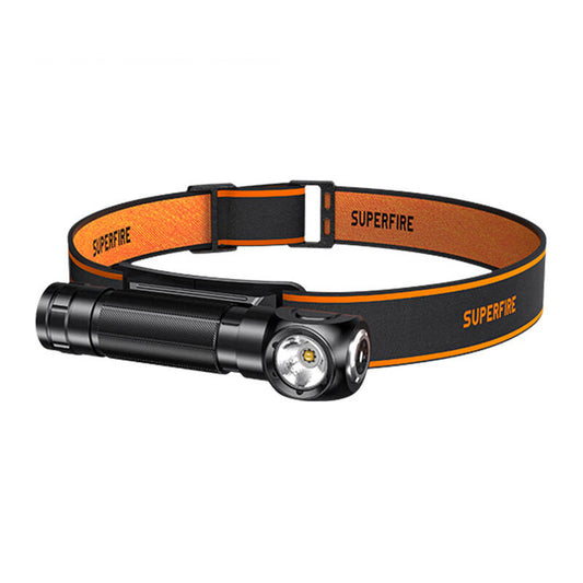 2-in-1 Headlamp Superfire TH04, 600lm, USB-C - Kotikauppa