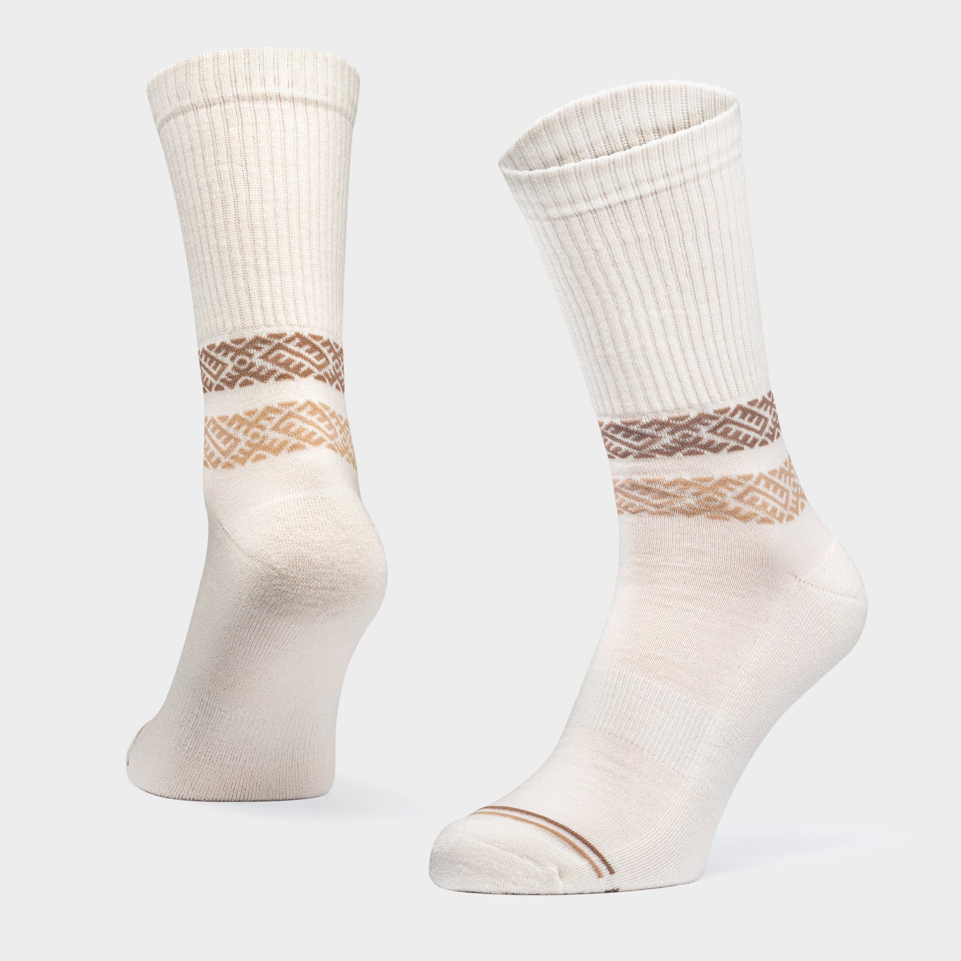 Everyday Merino Wool Socks, Unisex - White and Blue