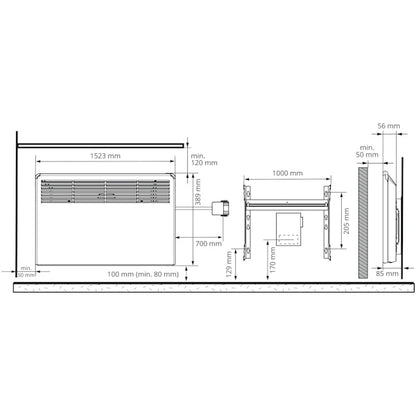 LÄMMITIN ENSTO BETA BETA20-BT-EB 2000W K 1520x390mm