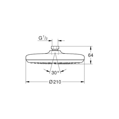 SUIHKULAUTANEN GROHE 26415000 VITALIO START 210