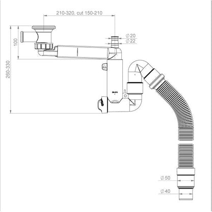KEITTIÖVESILUKKO PREVEX SMARTLOC 1-ALTAINEN 70mm SIHTI