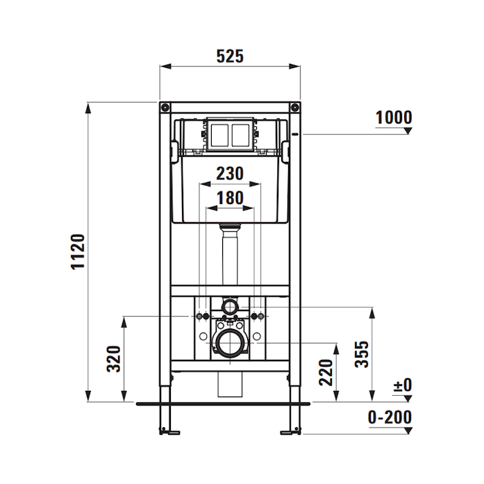 ASENNUSTELINE LAUFEN LIS 112 112cm 2-TOIM. HUUHTELU