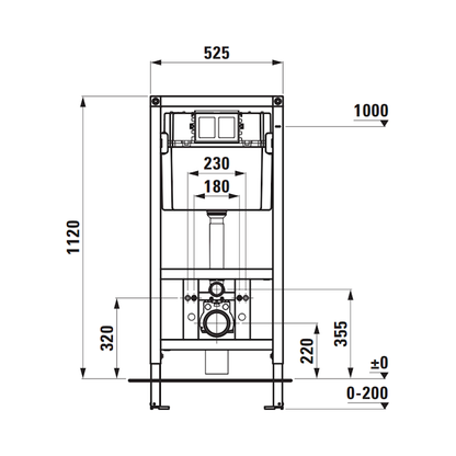ASENNUSTELINE LAUFEN LIS 112 112cm 2-TOIM. HUUHTELU