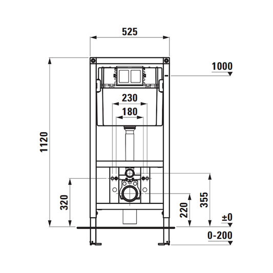 ASENNUSTELINE LAUFEN LIS 112 112cm 2-TOIM. HUUHTELU