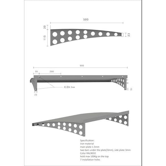 KATOS ULKOYKSIKÖLLE ONNLINE 900*500*145mm