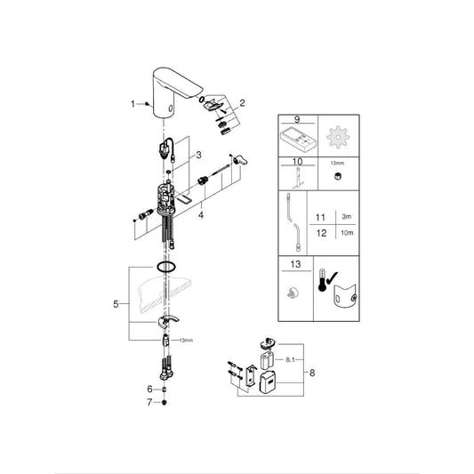 PESUALLASHANA GROHE 36465000 BAU COSMO E