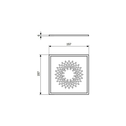 NELIÖKANSI PURUS DESIGN DROP 197x197mm K 6mm