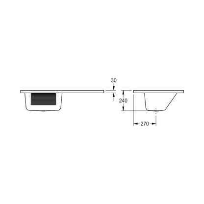 ALLASTASO KWC INARI 800 VASEN 800x600mm