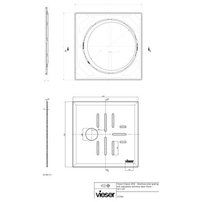 NELIÖKANSI VIESER 197x197 CLASSIC 32mm RST KEHYS
