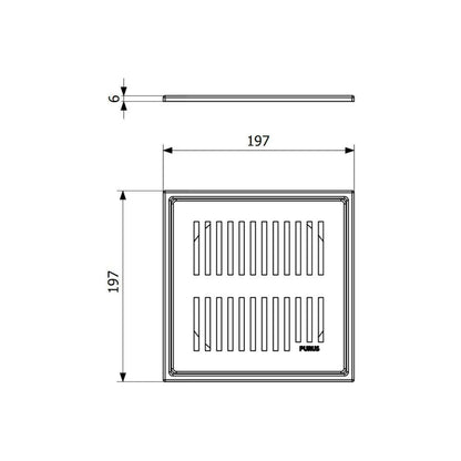 NELIÖKANSI PURUS DESIGN 200x200 NELIÖ RIB RST