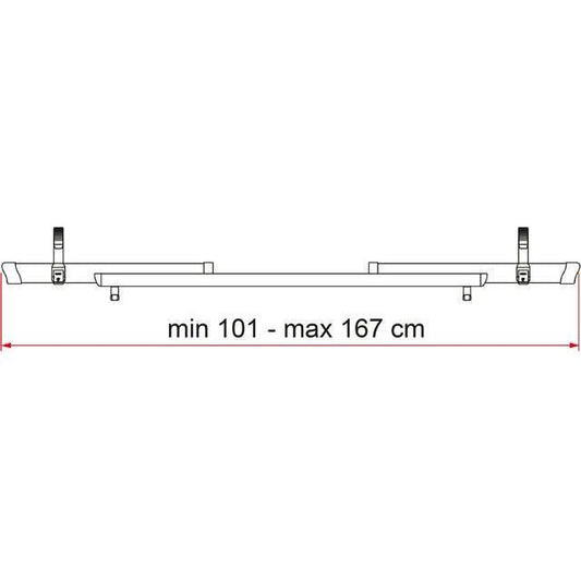 Fiamma pyörätelineen lisäkisko Kit Rail Premium 48