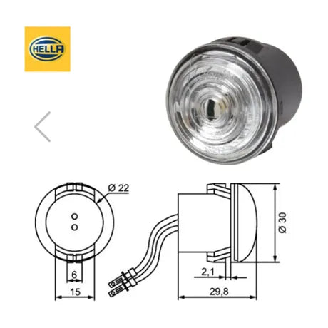 Seisontavalo upotettava pyöreä Ø30mm,+johto 180mm 8638 - Kotikauppa-0900375-4082300553260