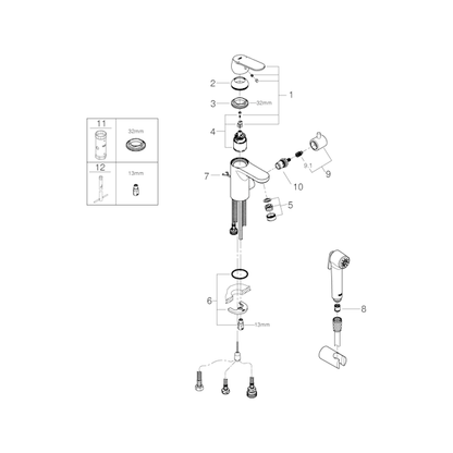 PESUALLASHANA GROHE 23950000 ES COSMO BIDE, PKV