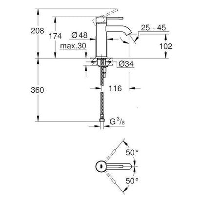 PESUALLASHANA GROHE 24232DA1 ESSENCE (6125170)