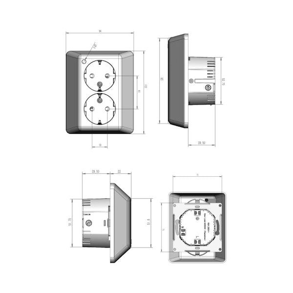 ÄLYPISTORASIA 2x16A POLAR VALK ZIGBEE