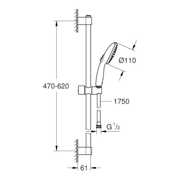 SUIHKUSETTI GROHE 261622433 TEMPESTA 110