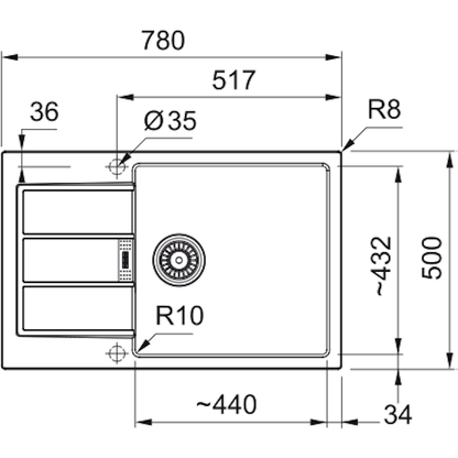 KEITTIÖALLAS TECTON FRANKE SIRIUS S2D 611-78 XL CB