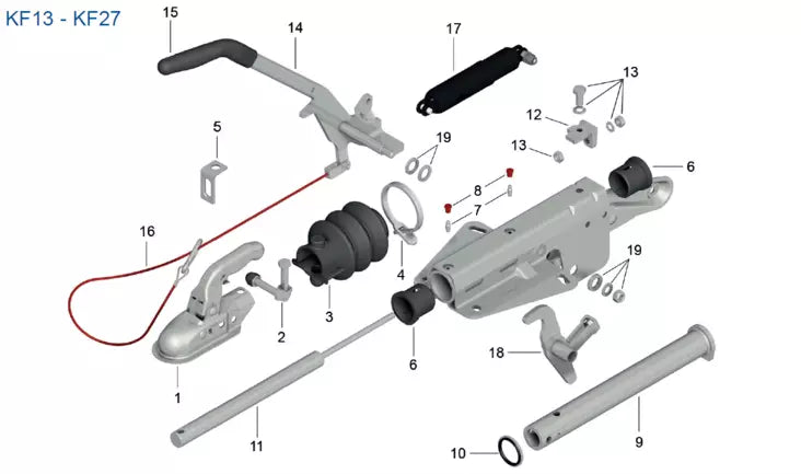 Työntöjarru Knott KF 27