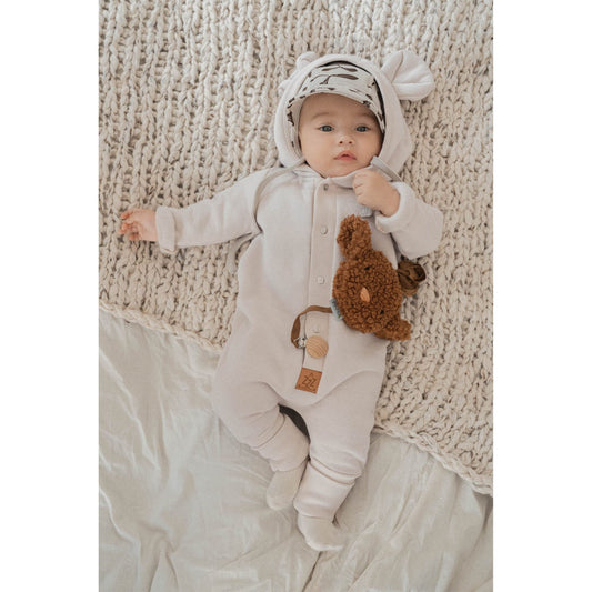 Eared Jumpsuit for Babies and Kids - Sand