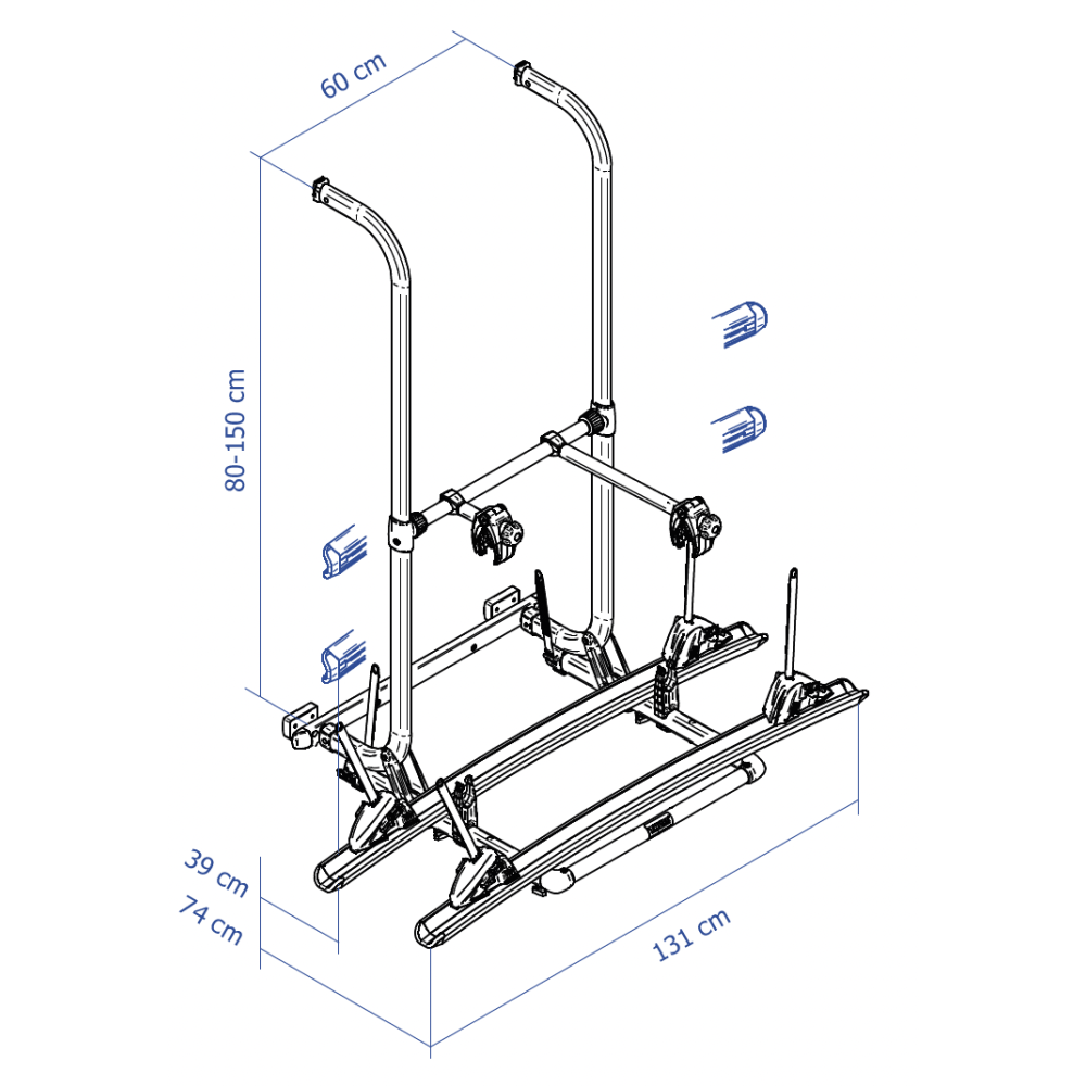 Thule polkupyöräteline Elite G2, Hymer Hooks