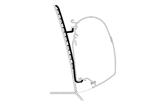 Thule markiisikiinnike Renault Master H3 2x 50 cm Omnistor 5200 / 8000 / 4900