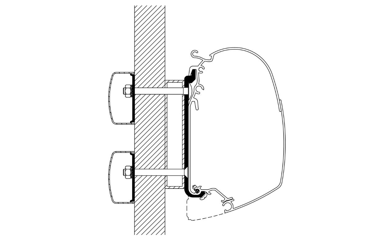 Thule kiinnityssarjan korokesarja Dethleffs G Globebus, 5200/5002/5003