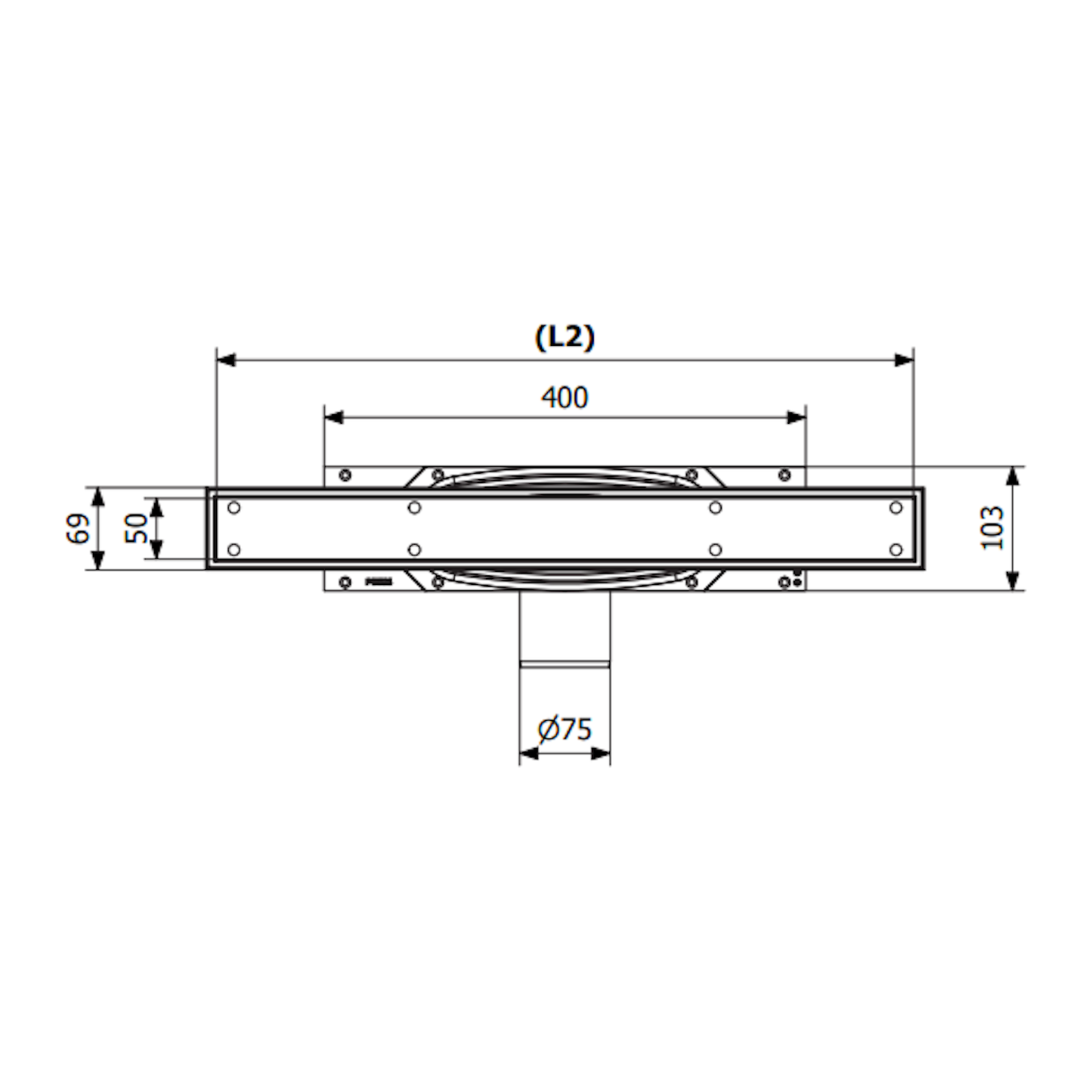 LATTIAKAIVO PURUS LINE 900mm 75 VAAKA TILE INSERT