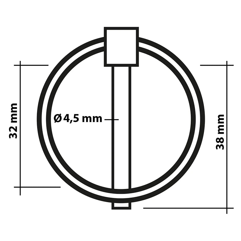 Rengassokka 4,5mm 2 kpl tuplapakkaus