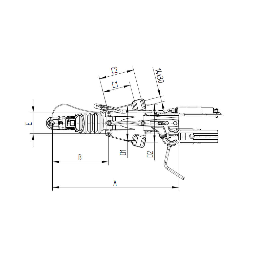 Työntöjarru knott KFG 35D-GF 3500KG