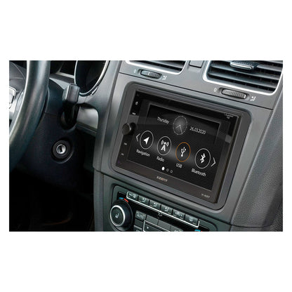 Xzent X-427 2-DIN multimediasoitin navigointi valmiudella