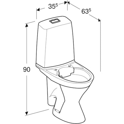 WC-ISTUIN EI KANTTA IDO 3856701101 GLOW KORK ISO JAL O