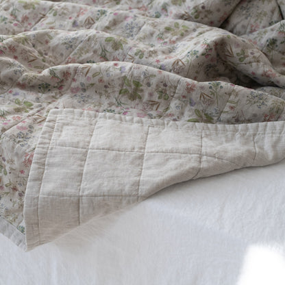 Pellavapeitto Botany 2 (140x220 cm) - Linen Tales