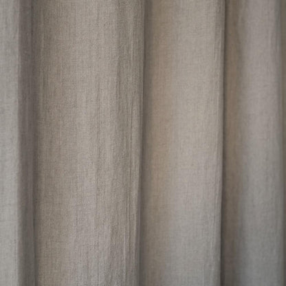 Pimentävä pellavaverho (tankoon sidottavat) - Luonnonvärinen - 2 kpl Setti - Linen Tales