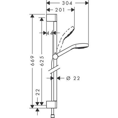 SUIHKUSETTI HANSGROHE 26560400 CROMA SELECT S MULTI