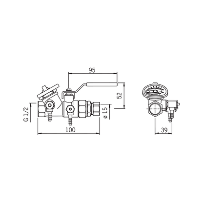 PUMPUN SÄÄTÖVENTTIILI ORAS 411015 1/2x15mm