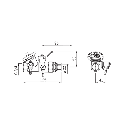 PUMPUN SÄÄTÖVENTTIILI ORAS 411022 3/4x22mm