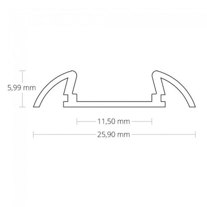 LED-PROFIILI GALAXY PO17 LED PROF. EL. 200cm