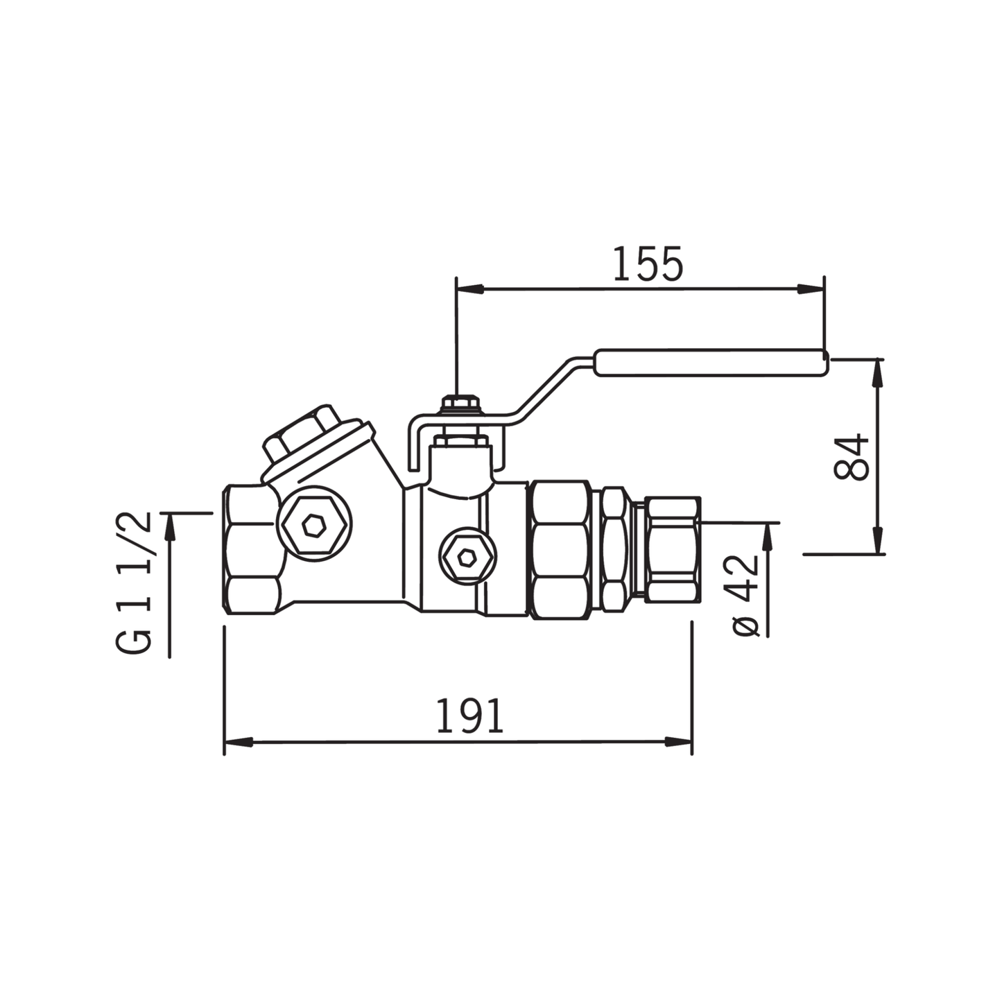 PUMPPUVENTTIILI ORAS 413042 1 1/2x42mm