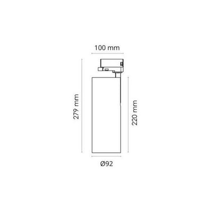 KOHDEVALAISIN TUBE ECO 3000K MUSTA