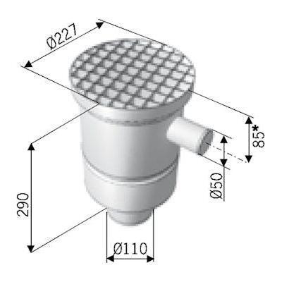 PÖNTTÖKAIVO PYSTYMALLI ACO DN100 RST, 1x50 BETONI/MASSA 3308234 | 3308234 | 8590830167506 | ACO | Kotikauppa