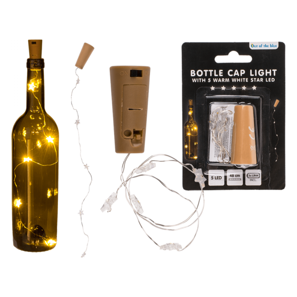 Pullonkorkkivalo (lämmin valkoinen)