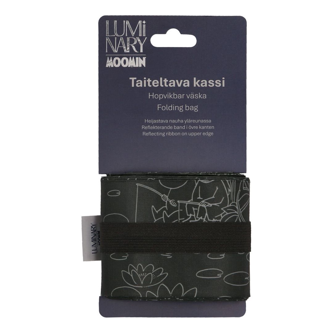 Kassi Luminary-Moomin taiteltava heijastava musta