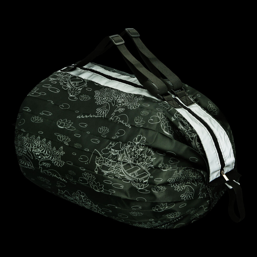 Kassi Luminary-Moomin taiteltava heijastava musta