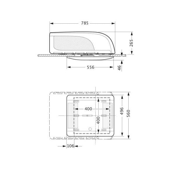 Truma ilmastointilaite Aventa Compact 1,7 kW musta, ei sisäosaa