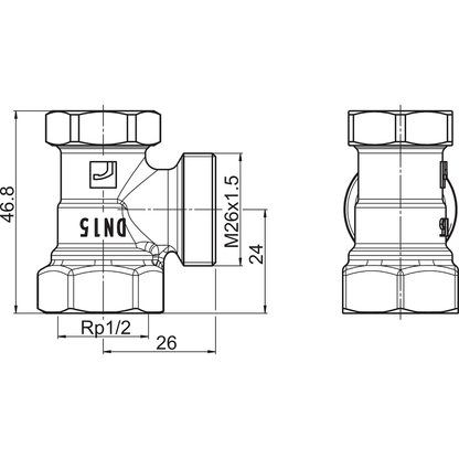 PALUUVENTTIILI KULMA ORAS 443615 STABILA PRO 1/2
