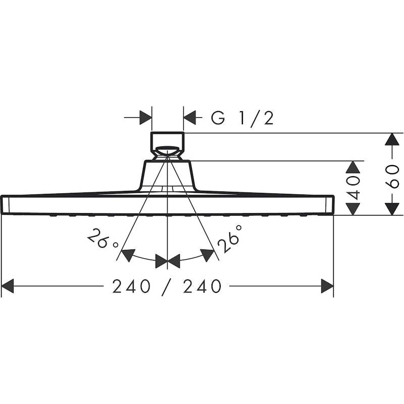 YLÄSUIHKU HANSGROHE 26727000 CROMETTA E 240 1JET (6559766)