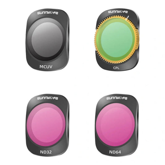 4 filters MCUV CPL ND32/64 Sunnylife for Pocket 3 - Kotikauppa