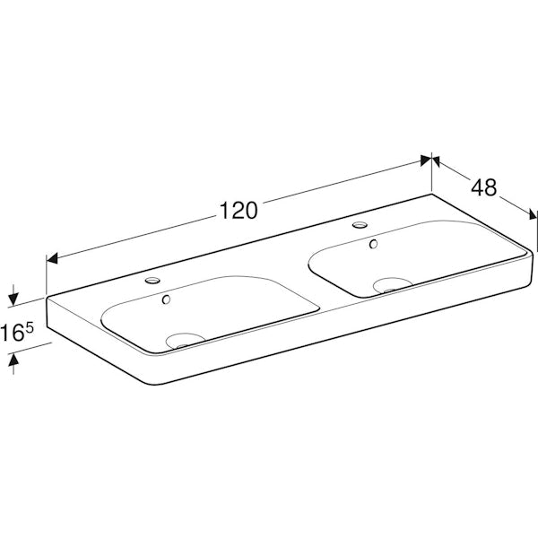 KAKSOISPESUALLAS SMYLE SQUARE PESUALLAS 1200x480mm