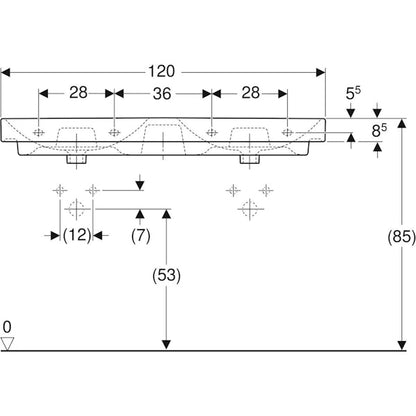 KAKSOISPESUALLAS SMYLE SQUARE PESUALLAS 1200x480mm